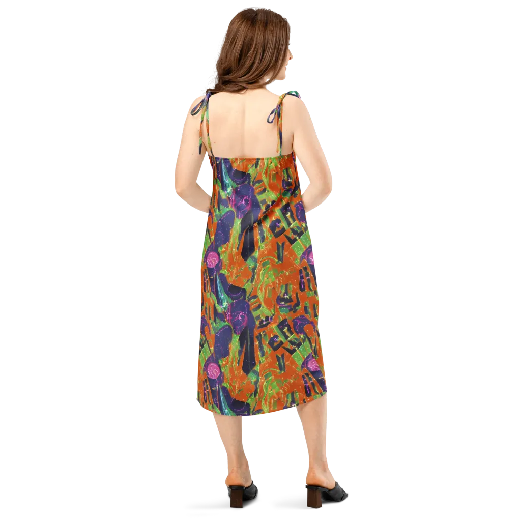 Starlit Static on Slip Dress — Back