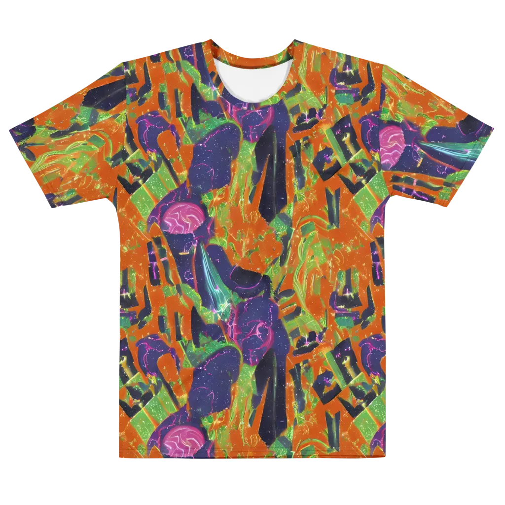 Starlit Static on Men's Cotton Crew Neck T-Shirt — Front