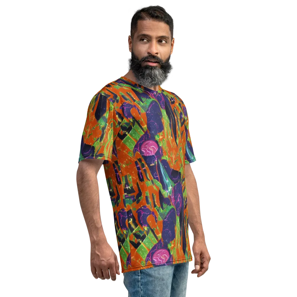 Starlit Static on Men's Crew Neck T-Shirt — Right