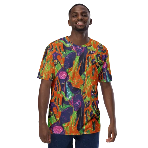 Starlit Static on a Men's Crew Neck T-Shirt