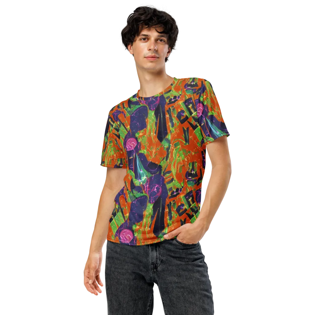 Starlit Static on Men's Crew Neck T-Shirt — Front