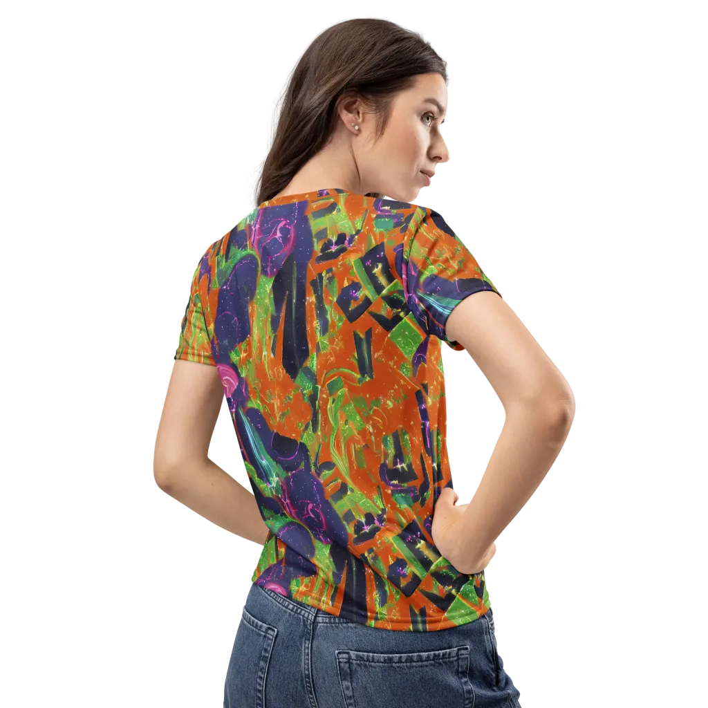 Starlit Static on Women's Crew Neck T-Shirt — Back