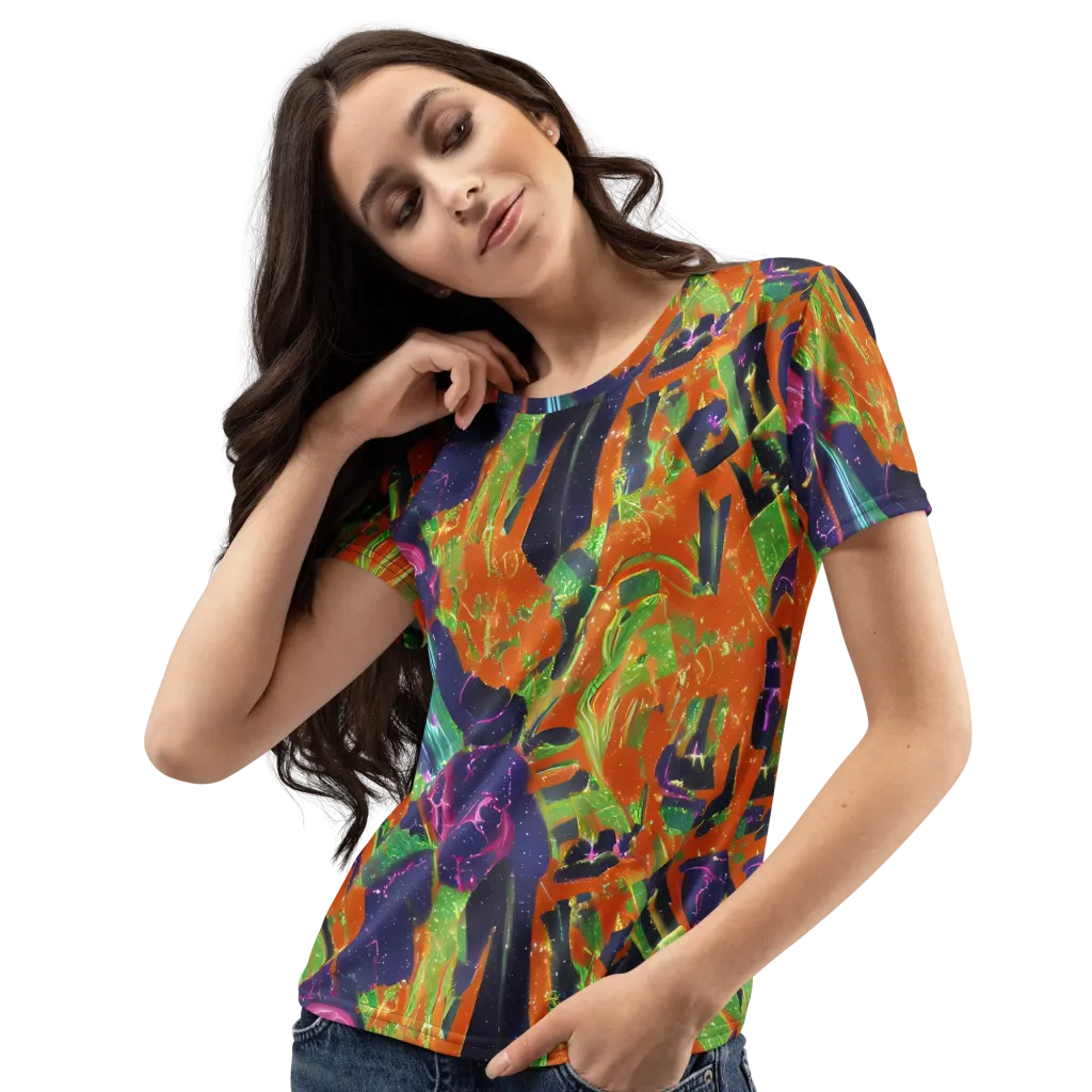 Starlit Static on Women's Crew Neck T-Shirt — Left Front