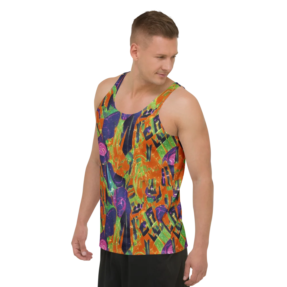 Starlit Static on Men's Tank Top — Left Front