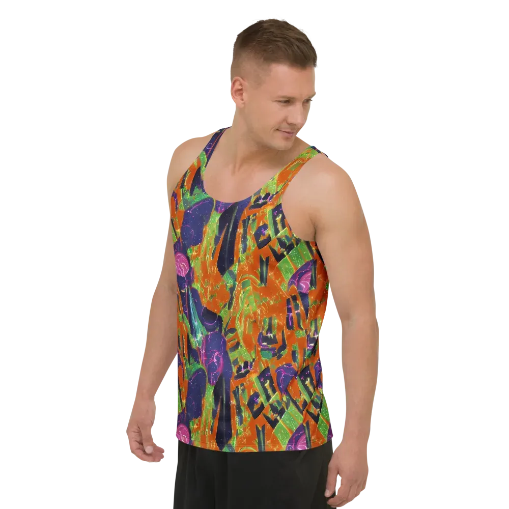 Starlit Static on Men's Tank Top — Left Front