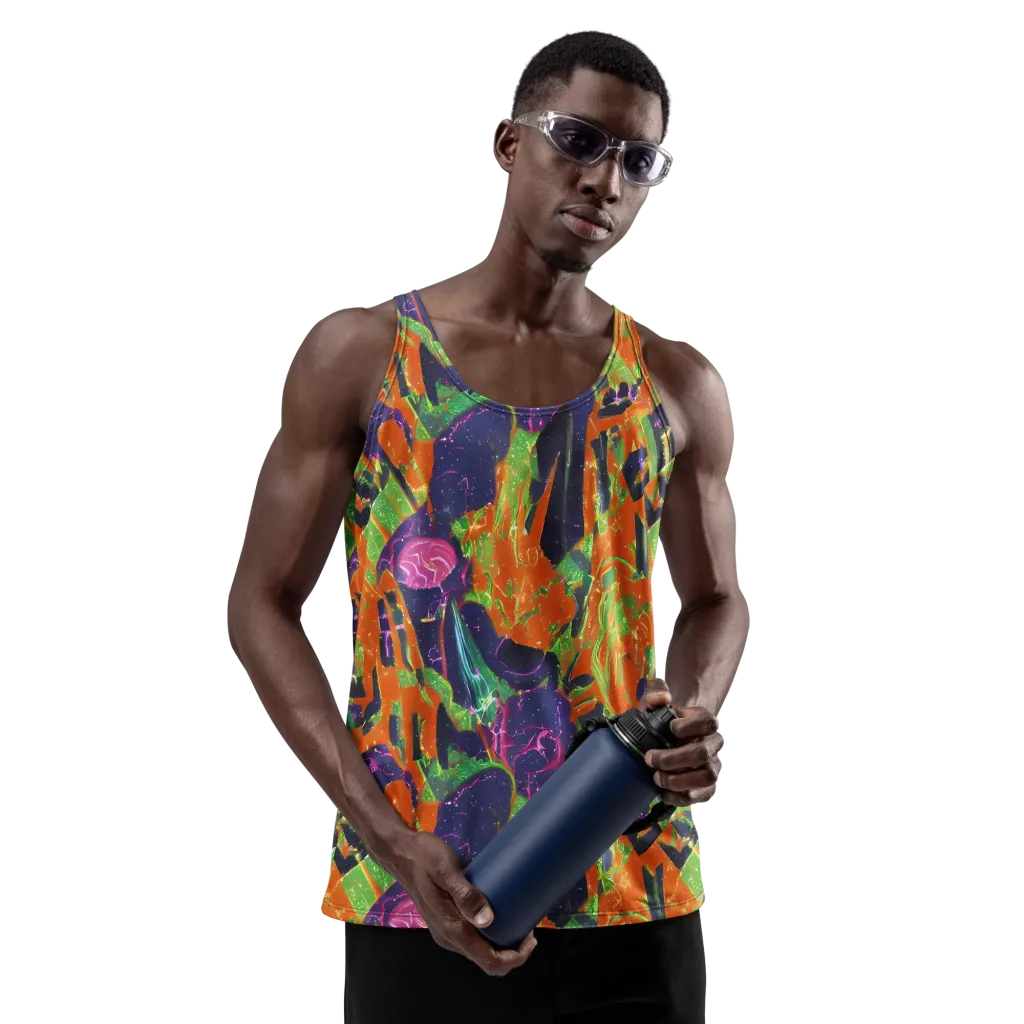 Starlit Static on Men's Tank Top — Front