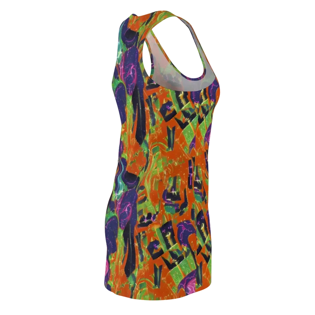 Starlit Static on Racerback Dress — Back Side