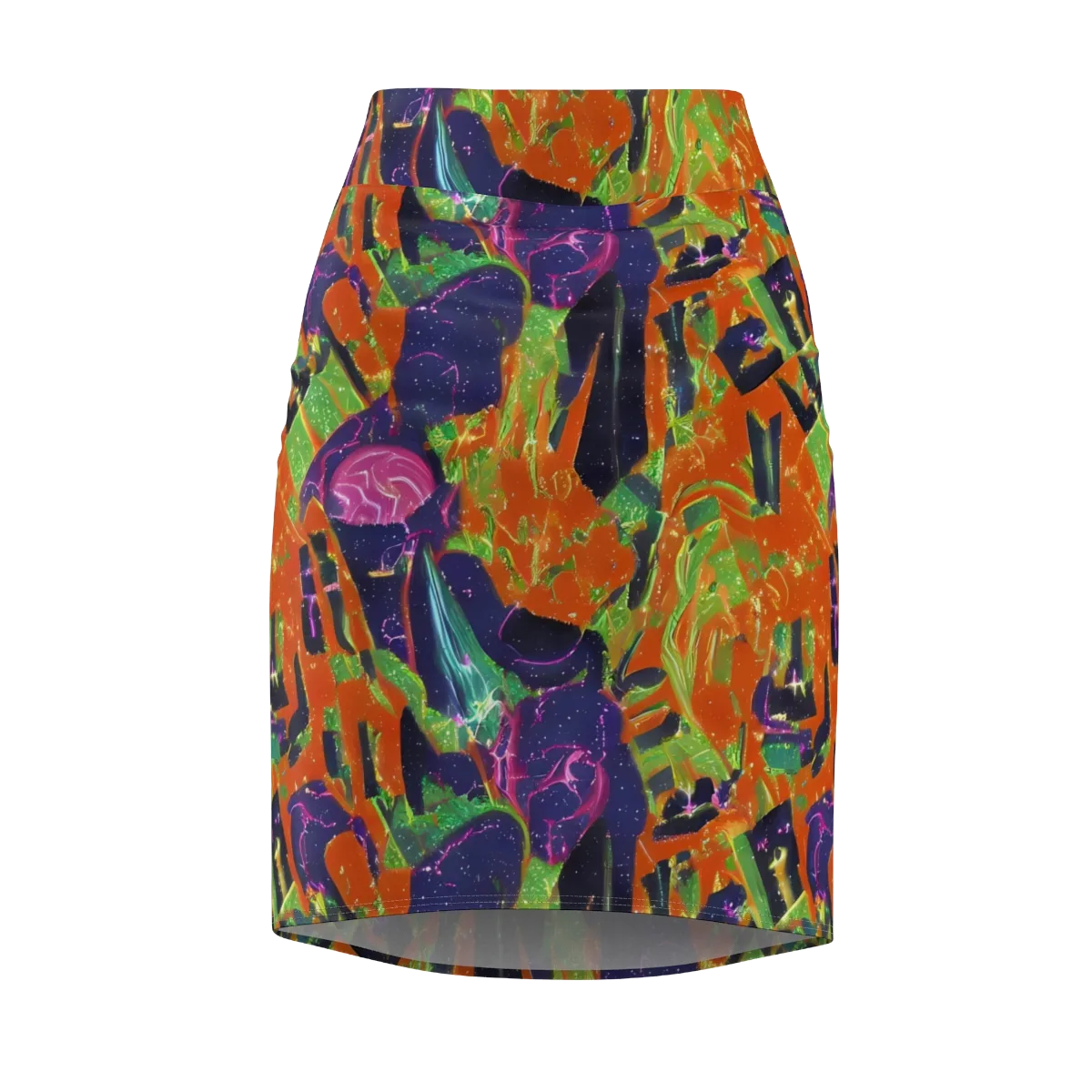 Starlit Static on Pencil Skirt — Front
