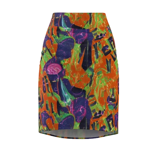 Starlit Static on a Pencil Skirt