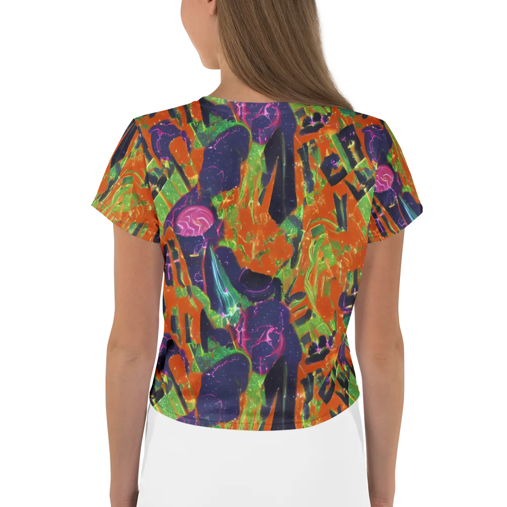 Starlit Static on Crop Tee — Back