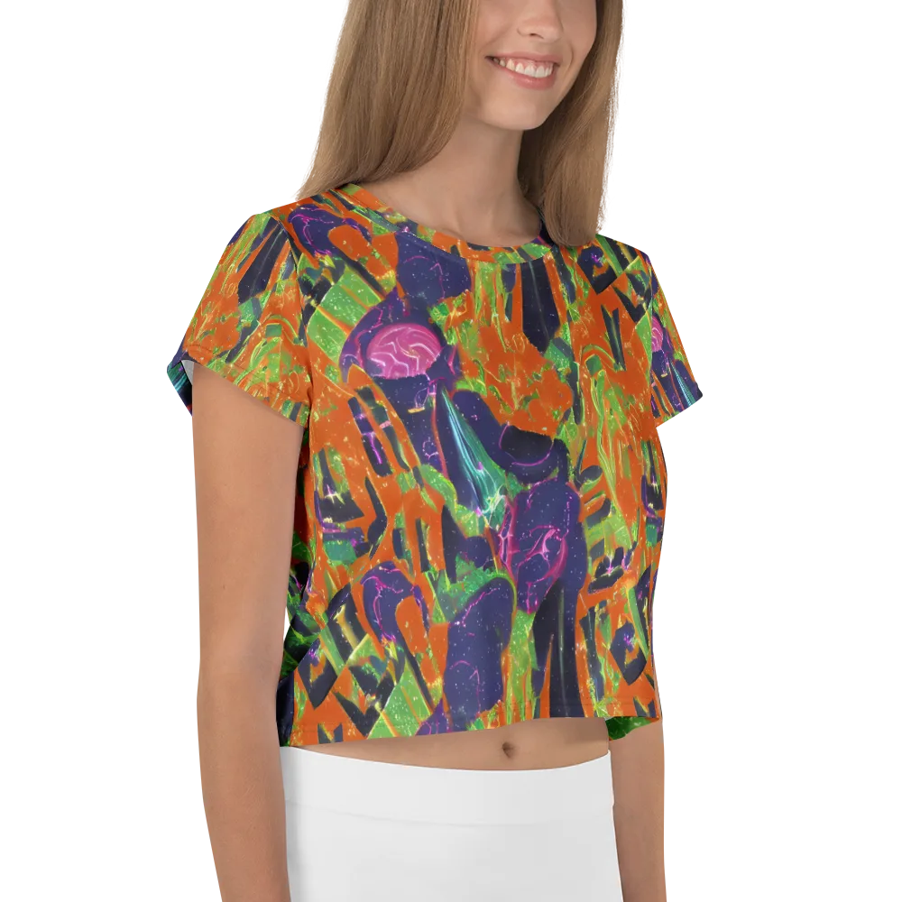 Starlit Static on Crop Tee — Right
