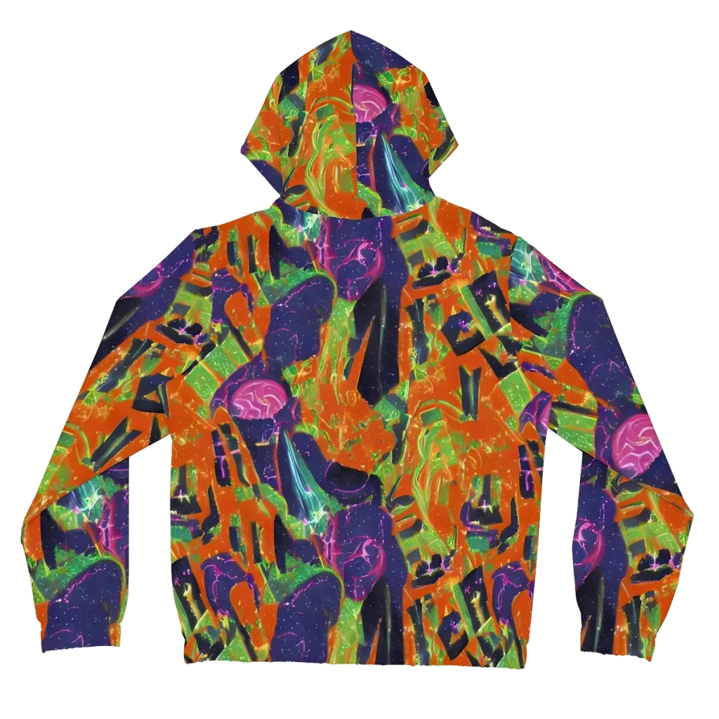 Starlit Static on Women's Full-Zip Hoodie — Back