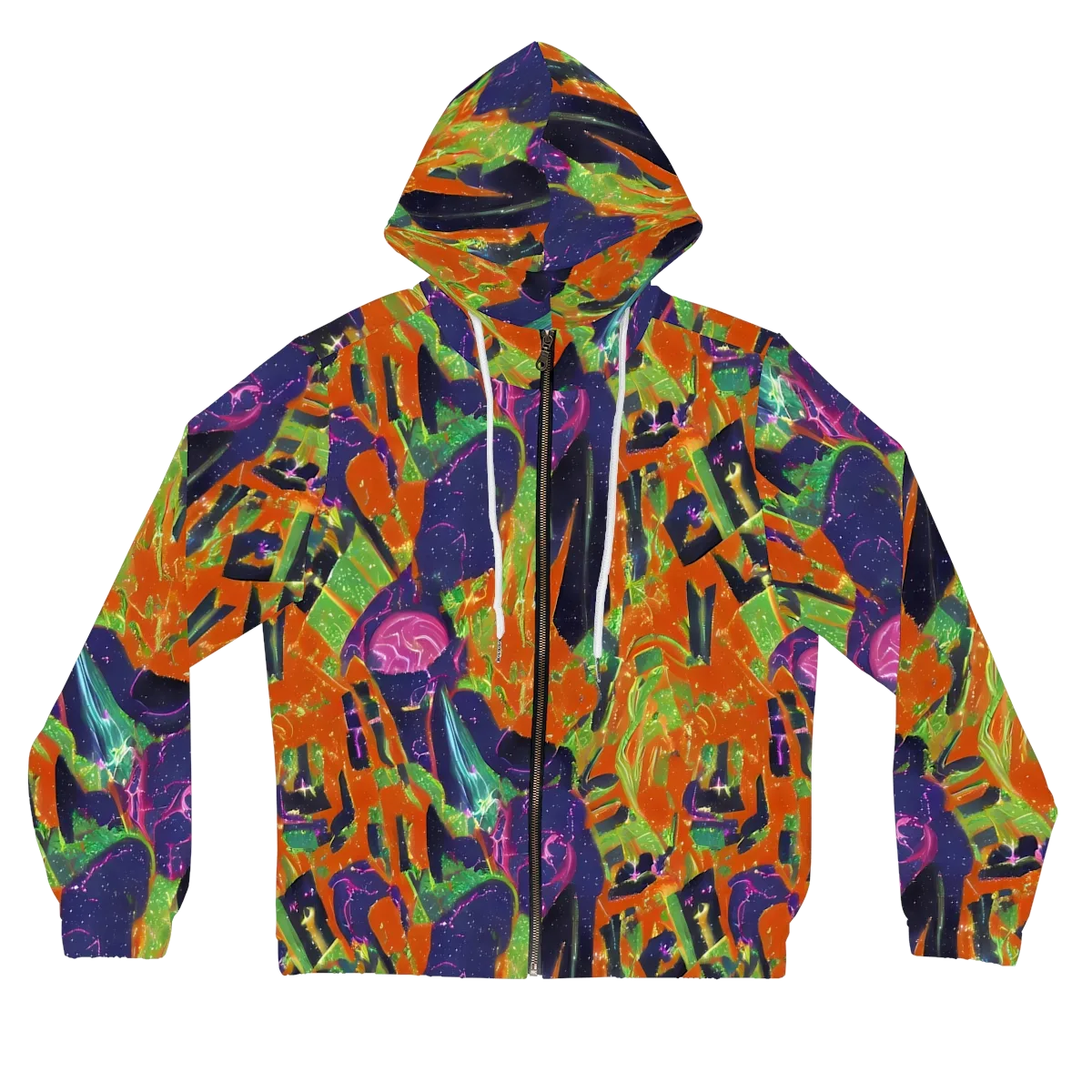 Starlit Static on Women's Full-Zip Hoodie — Front