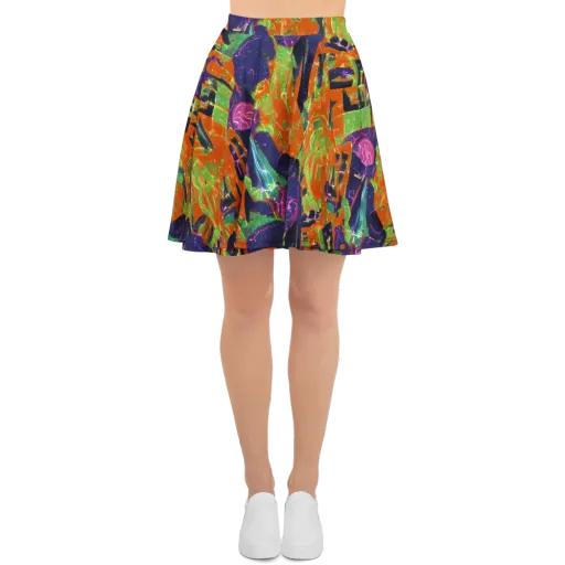 Starlit Static on a Skater Skirt