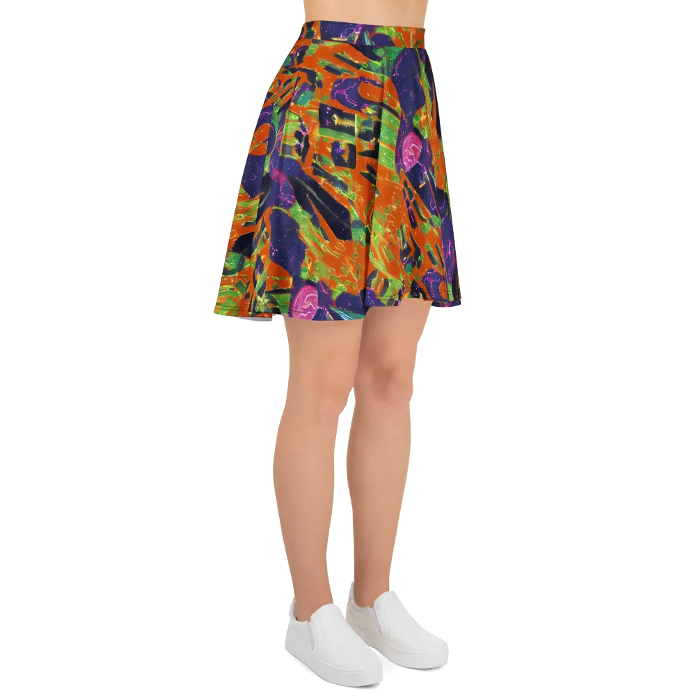 Starlit Static on Skater Skirt — Right