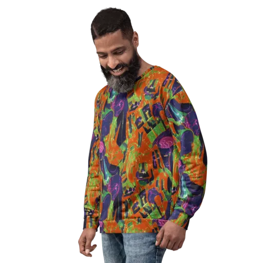 Starlit Static on a Sweatshirt