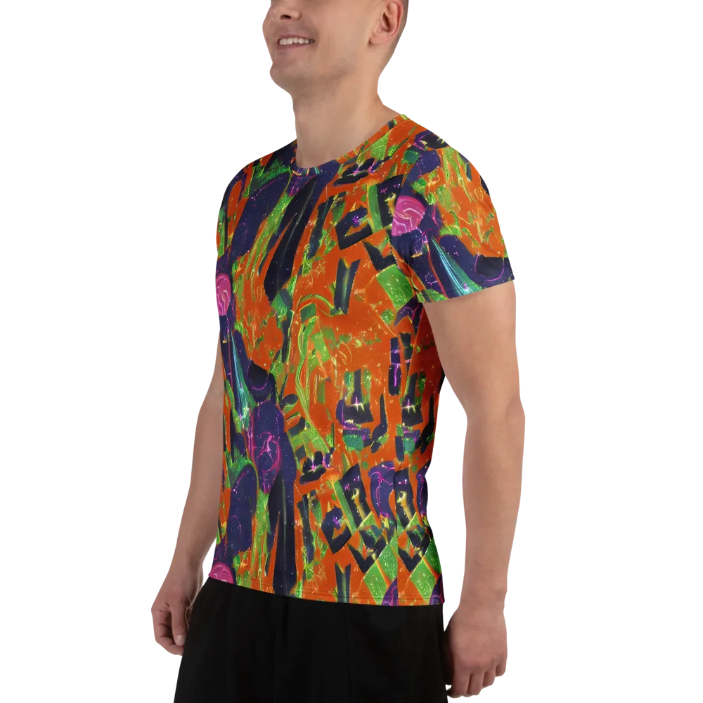 Starlit Static on Men's Athletic T-Shirt — Left