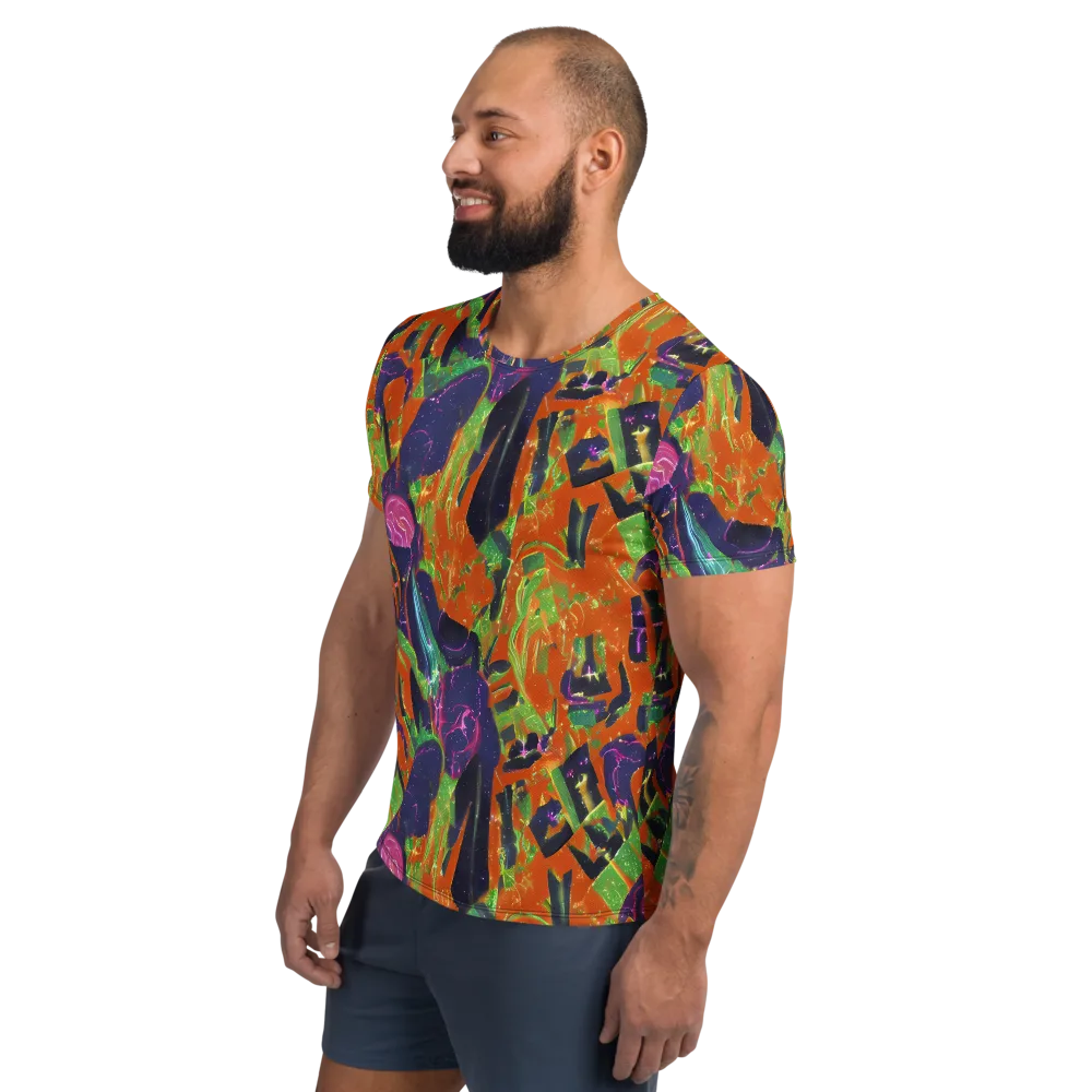 Starlit Static on Men's Athletic T-Shirt — Left