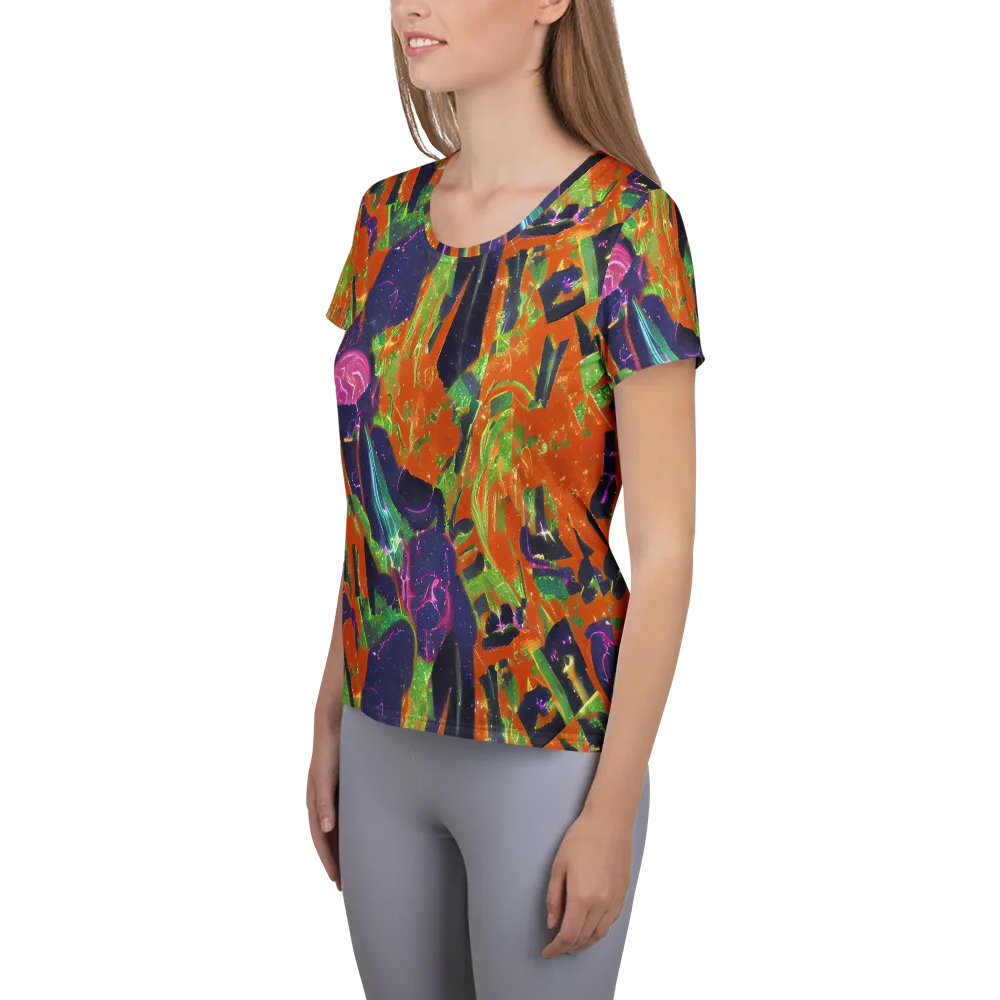 Starlit Static on Women's Athletic T-Shirt — Left