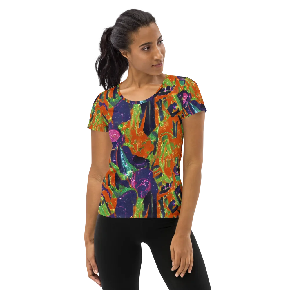 Starlit Static on Women's Athletic T-Shirt — Front