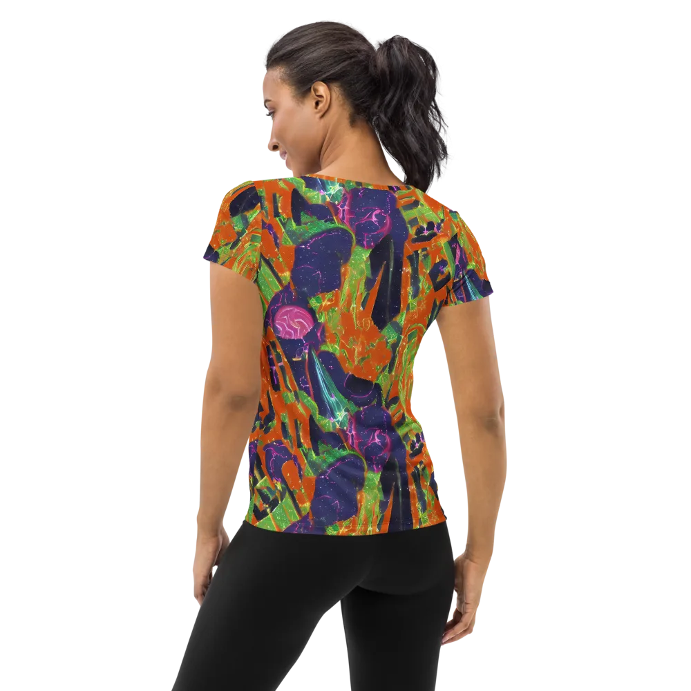 Starlit Static on Women's Athletic T-Shirt — Back