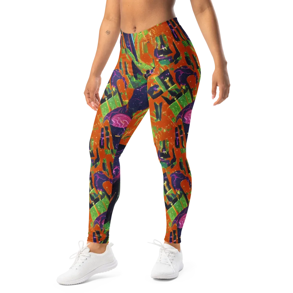Starlit Static on Leggings — Left Front
