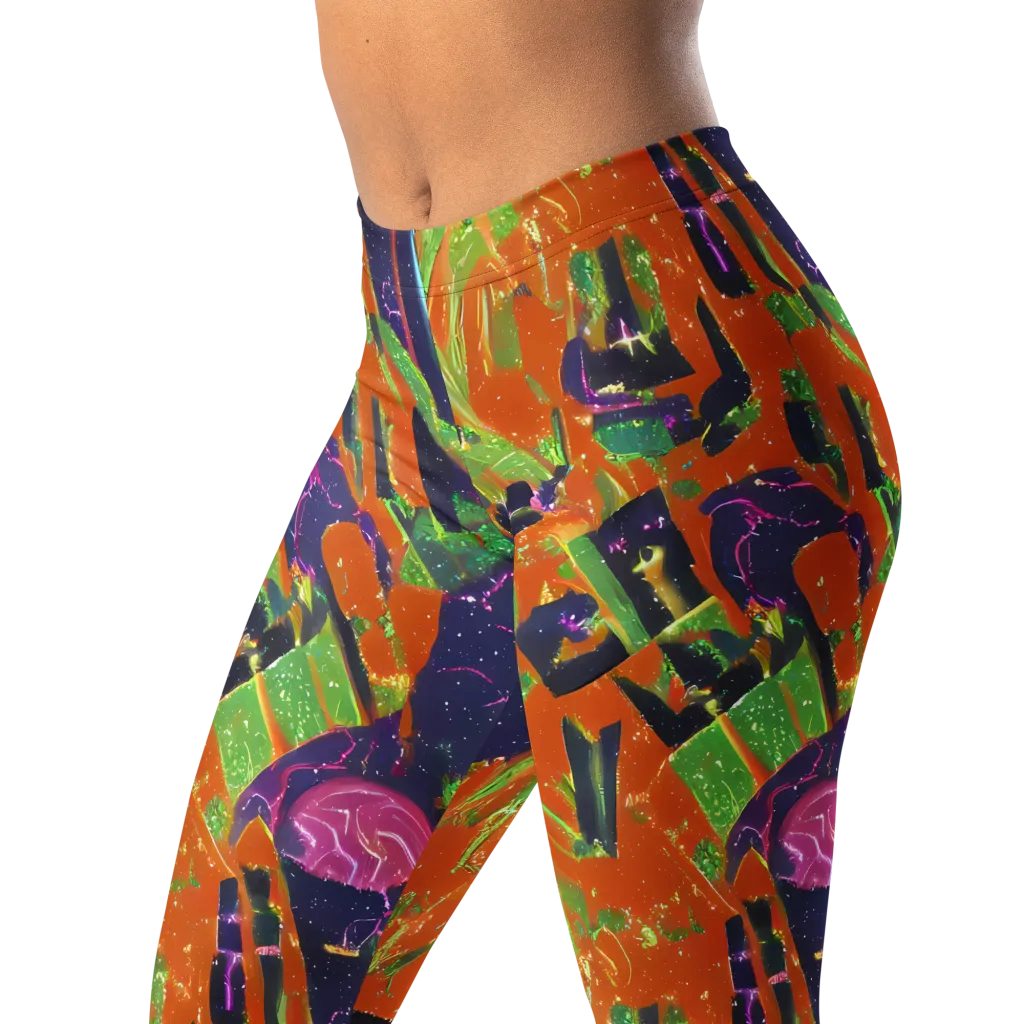 Starlit Static on Leggings — Left Front