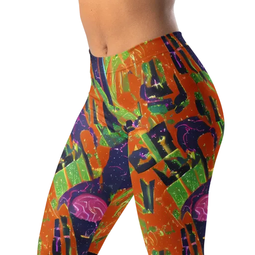 Starlit Static on a Leggings