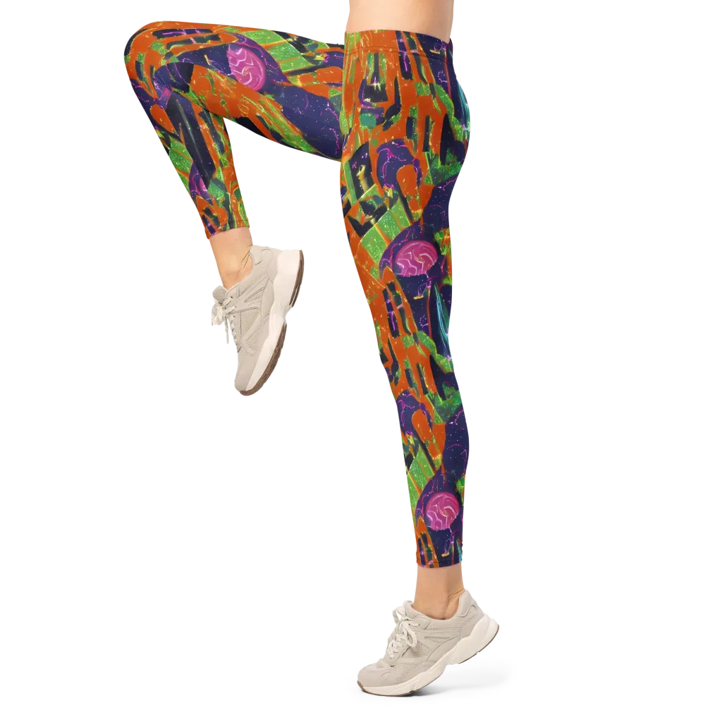 Starlit Static on Leggings — Left