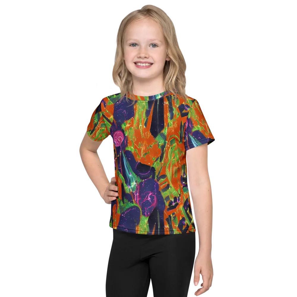 Starlit Static on Kids Crew Neck T-Shirt — Front