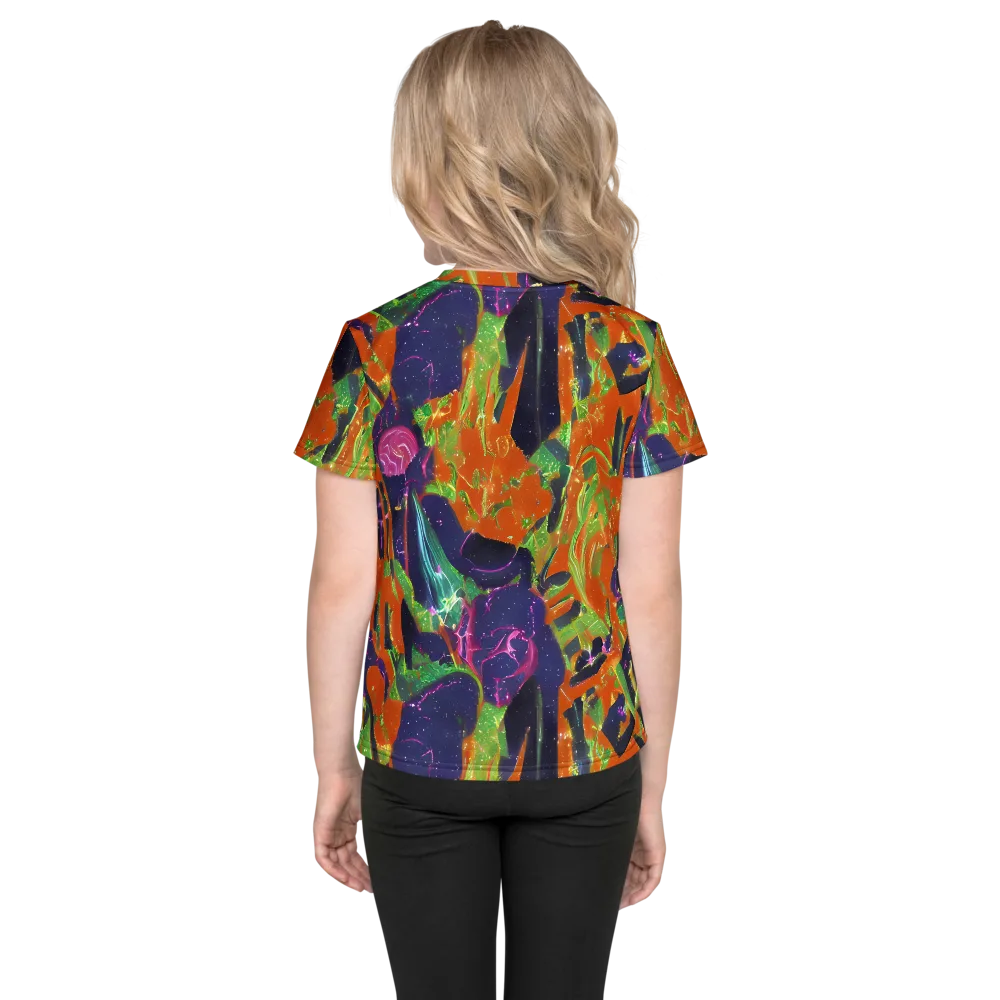Starlit Static on Kids Crew Neck T-Shirt — Back