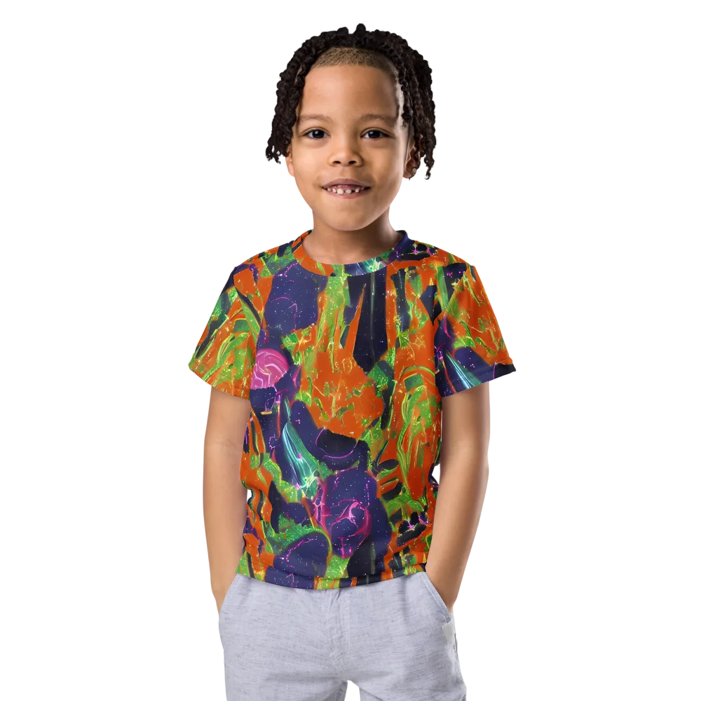 Starlit Static on Kids Crew Neck T-Shirt — Front