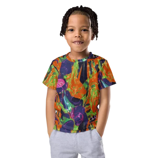 Starlit Static on a Kids Crew Neck T-Shirt