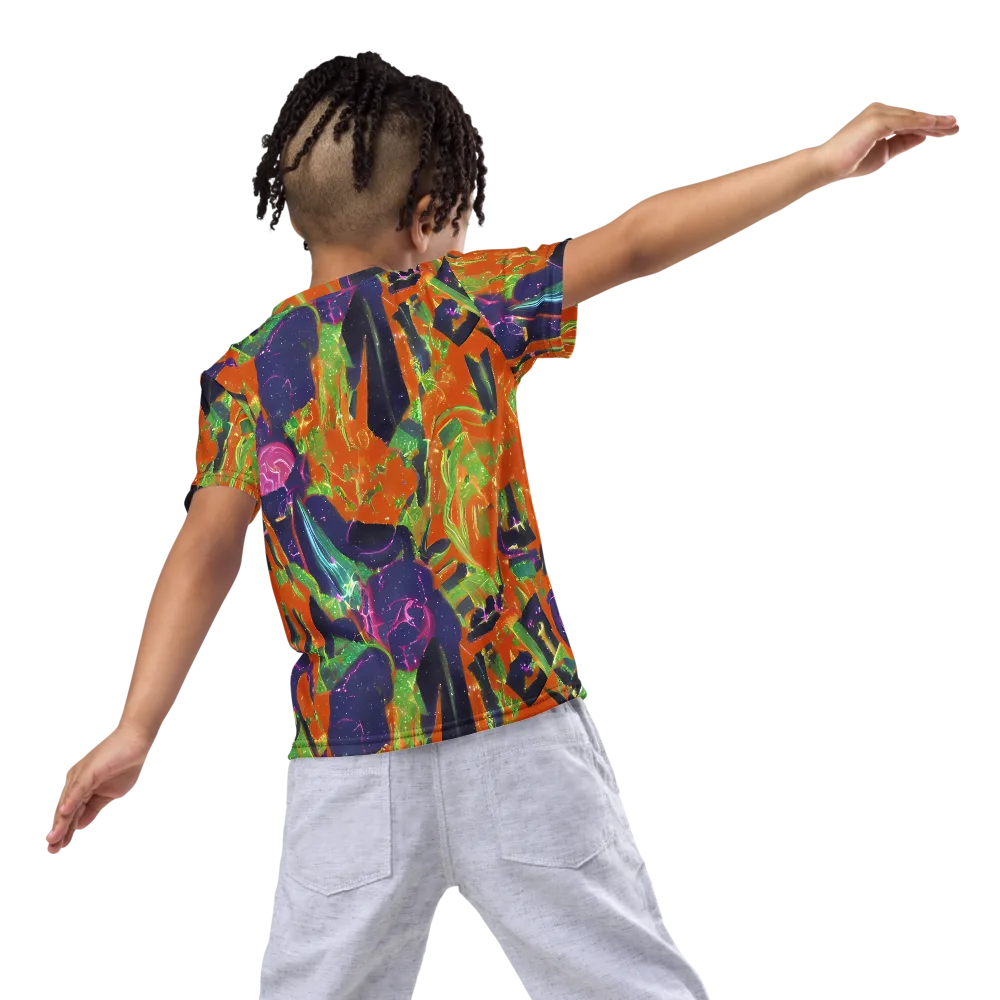 Starlit Static on Kids Crew Neck T-Shirt — Back