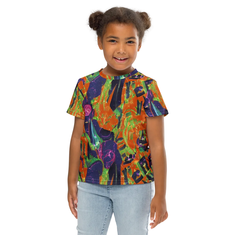 Starlit Static on Kids Crew Neck T-Shirt — Front