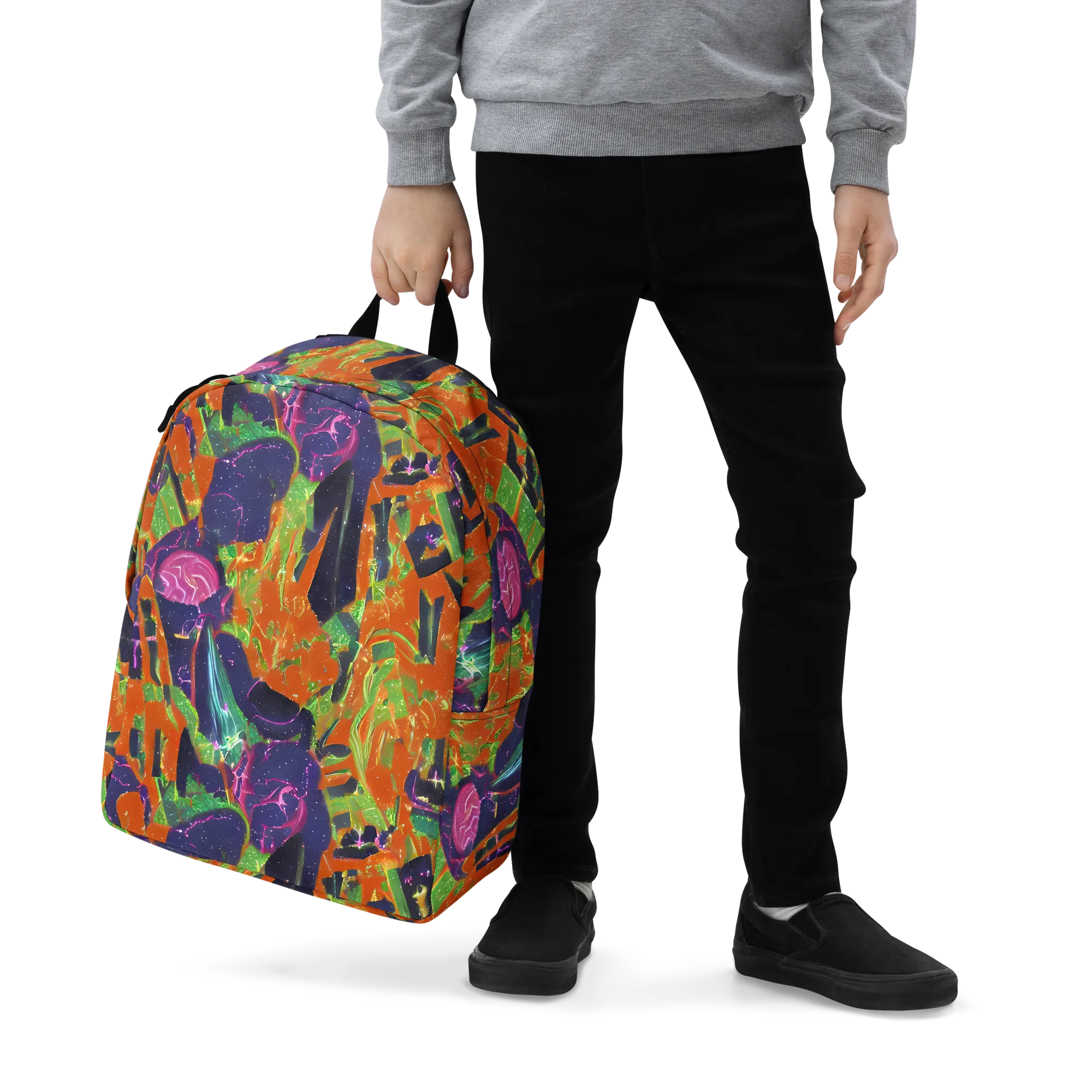 Starlit Static on Minimalist Backpack — Zoomed-in