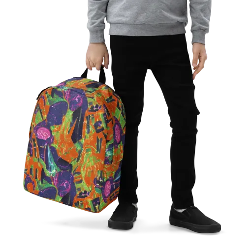 Starlit Static on a Minimalist Backpack