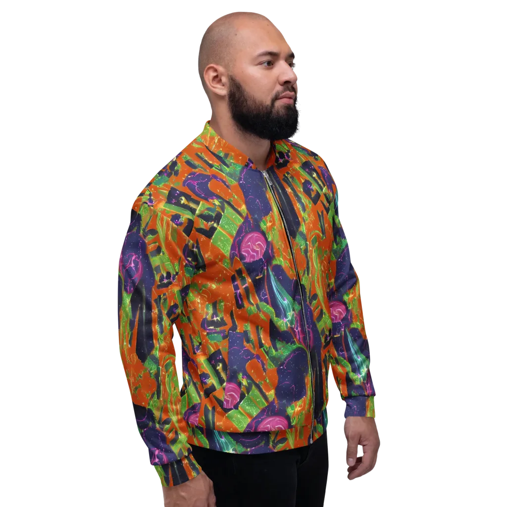 Starlit Static on Bomber Jacket — Right