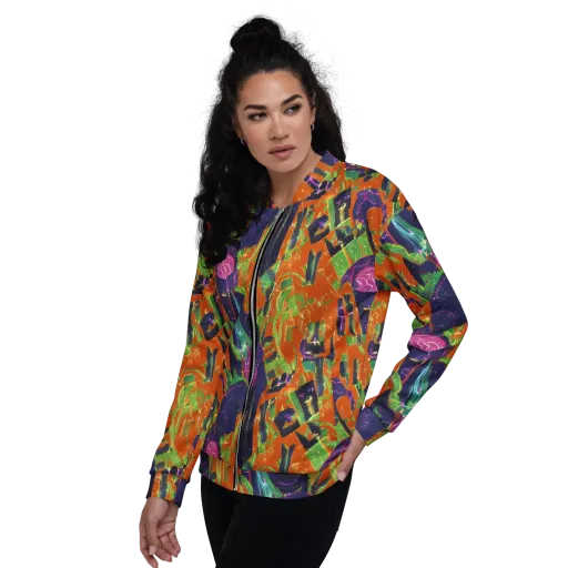 Starlit Static on a Bomber Jacket