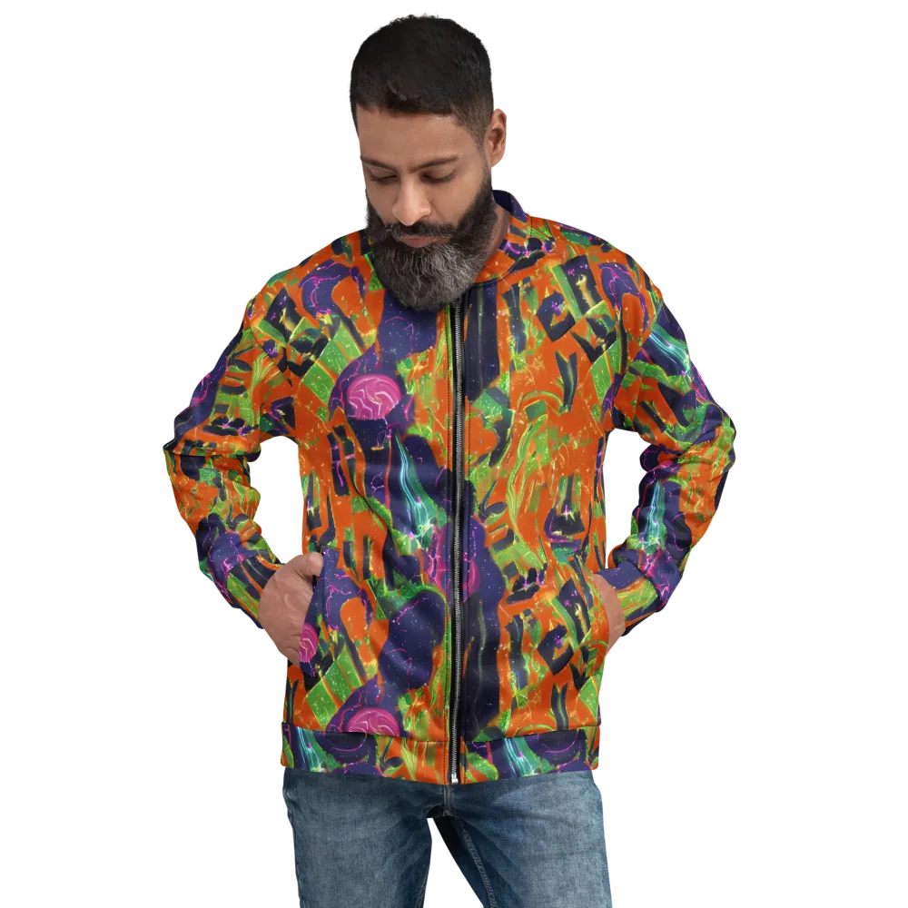Starlit Static on Bomber Jacket — Front