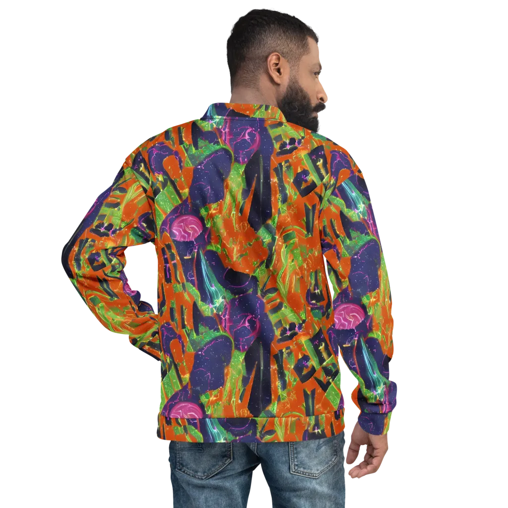 Starlit Static on Bomber Jacket — Back