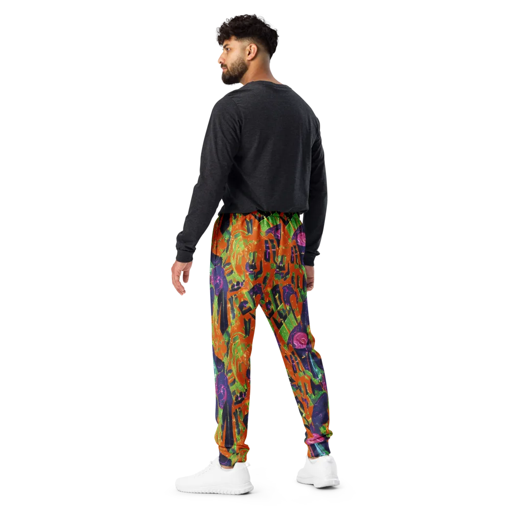 Starlit Static on Men's Joggers — Back