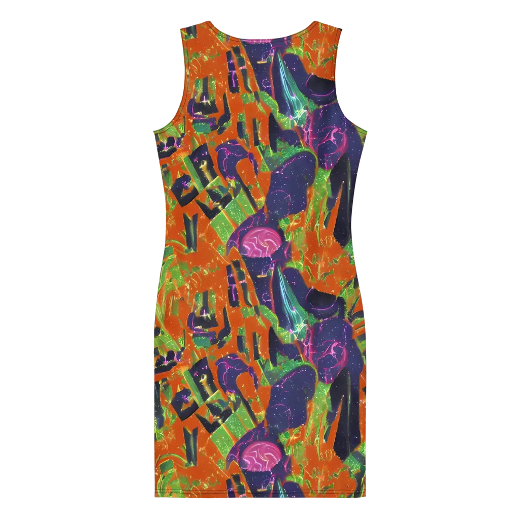 Starlit Static on Bodycon Dress — Back
