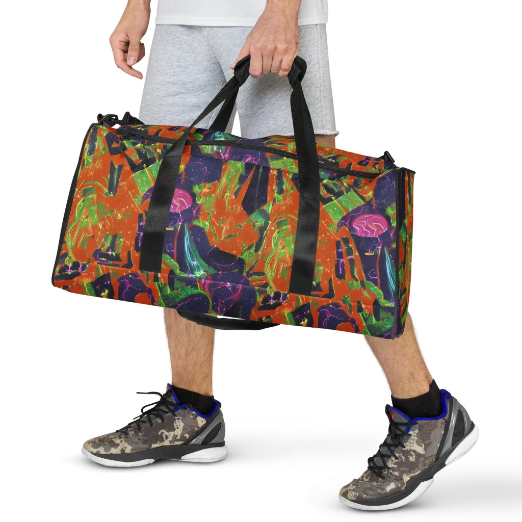 Starlit Static on Duffle Bag — Front
