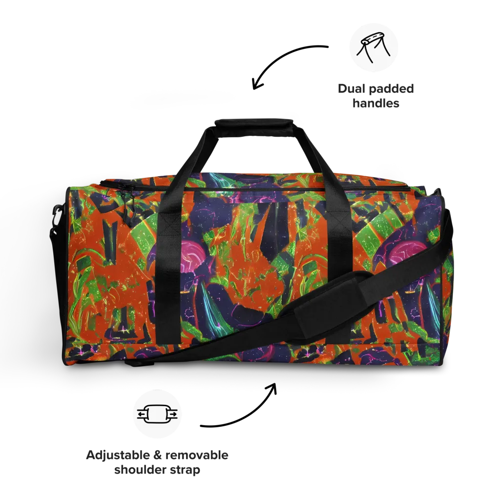 Starlit Static on Duffle Bag — Front