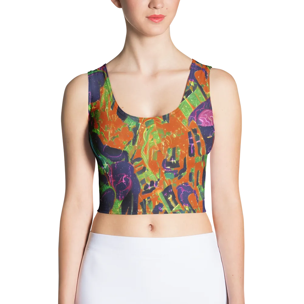 Starlit Static on Crop Top — Front