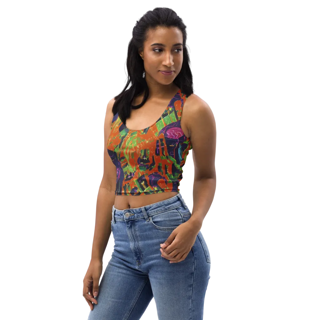 Starlit Static on Crop Top — Left Front
