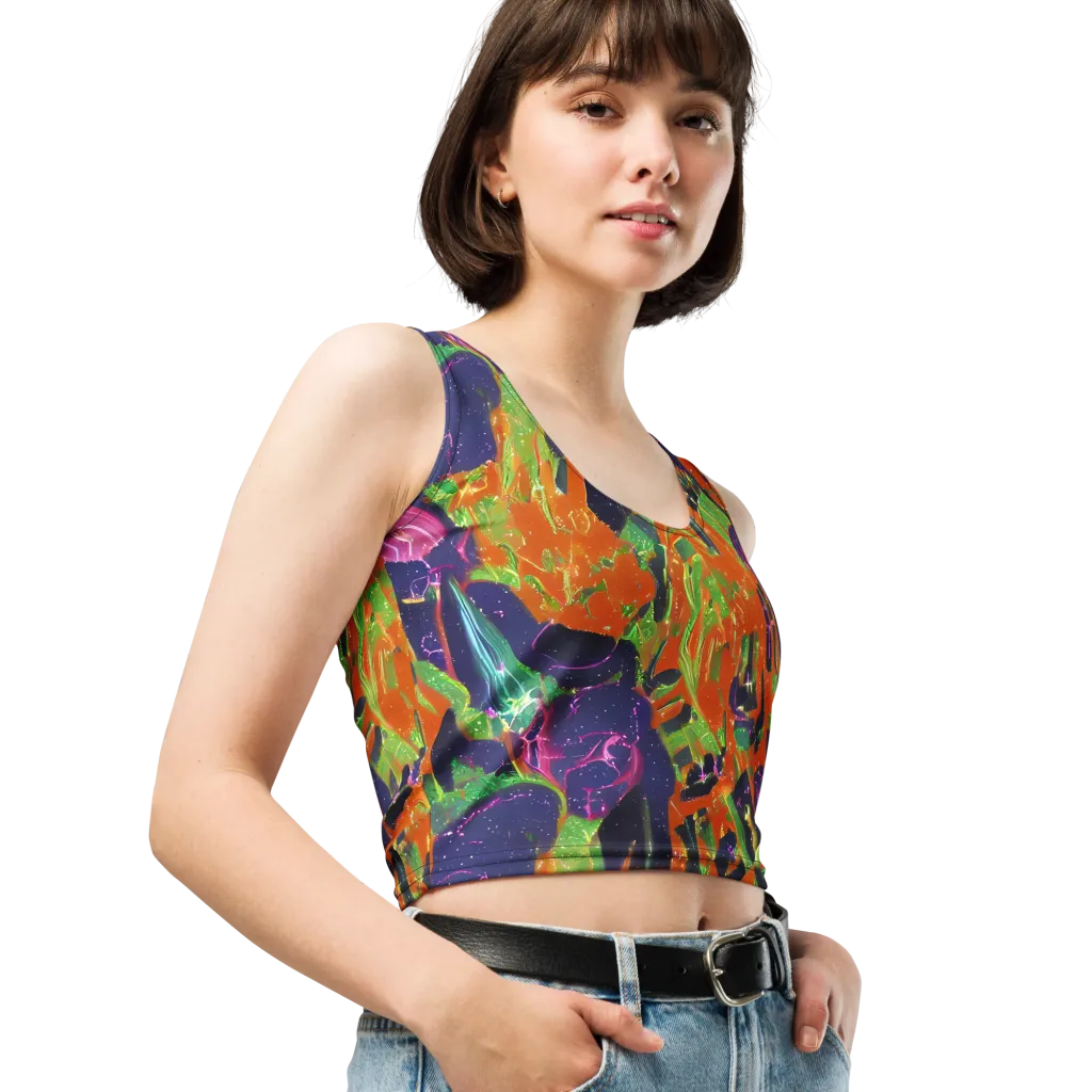 Starlit Static on Crop Top — Right Front