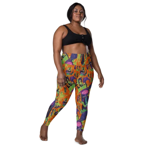 Starlit Static on a Leggings with Pockets