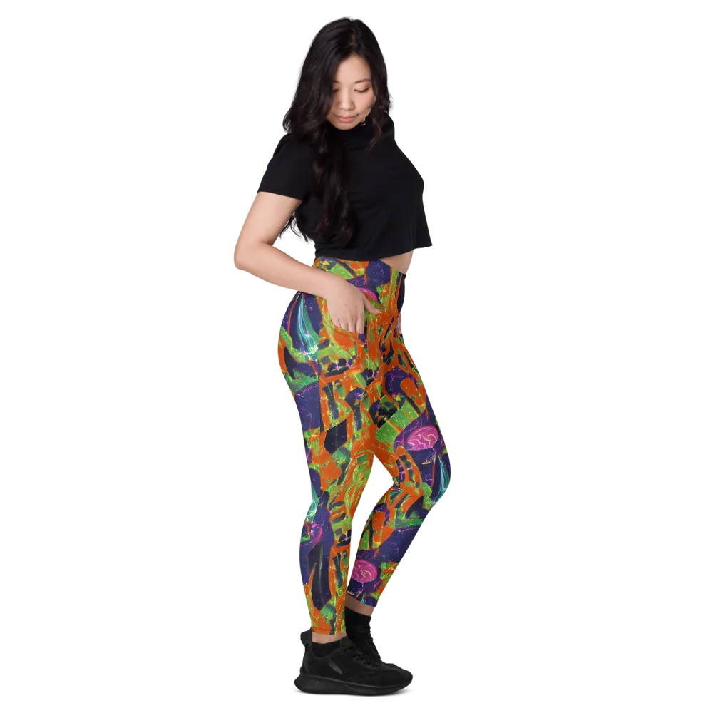 Starlit Static on Leggings with Pockets — Right